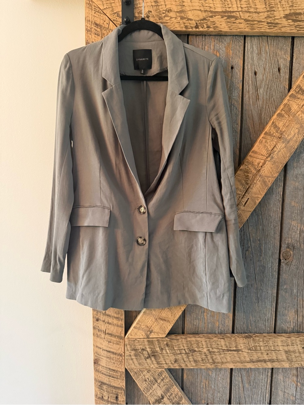 Dynamite Women's Grey Tailored Blazer - Size M